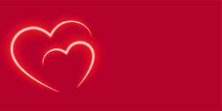 红色214情人节爱心浪漫心形光效温馨展板背景